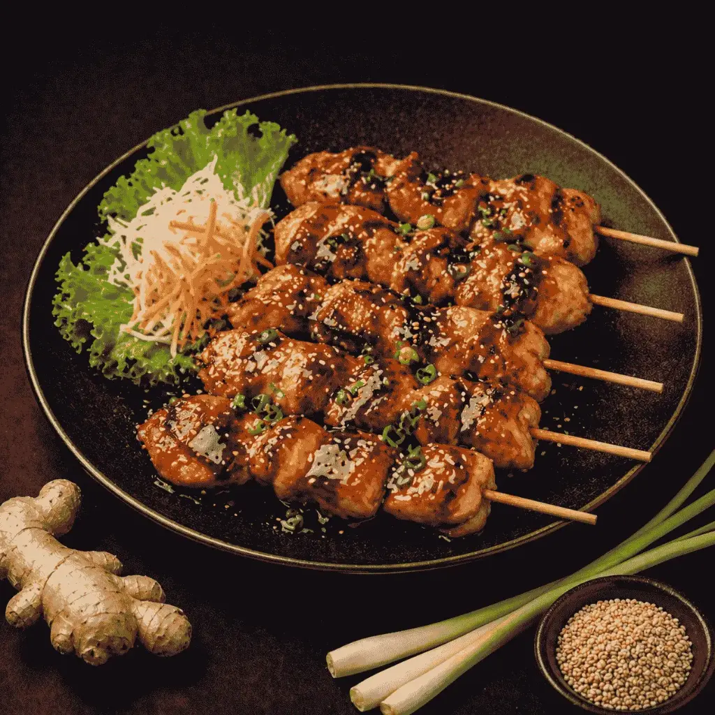 12-Hühnerspieße mit Teriyaki - Sauce 1, 5